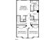Detailed floorplan of the upper level featuring primary bedroom, two bedrooms, and a laundry room at 10518 Pleasant Branch Dr # 38, Raleigh, NC 27614