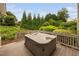 Hot tub on the deck with a private backyard view at 111 Gingergate Dr, Cary, NC 27519