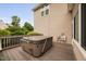 Hot tub on a wooden deck, perfect for relaxation at 111 Gingergate Dr, Cary, NC 27519