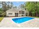 Beautiful backyard featuring a swimming pool, patio, and screened porch at 12301 Hardee Rd, Raleigh, NC 27614