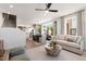 Spacious open-concept living area seamlessly combining the living room and dining spaces at 1408 Sawyer Rd # 103, Raleigh, NC 27610
