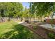 Large backyard with a garden, trees, and ample open space at 154 Sicily Dr, Clayton, NC 27527
