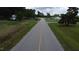 Charming street featuring grassy fields on either side, complemented by a mix of lush trees and charming homes at 1676 Richardson Bass Rd, Kenly, NC 27542