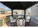 Relaxing backyard gazebo with comfortable seating, ideal for outdoor relaxation and entertaining at 1716 Longmont Dr, Wake Forest, NC 27587