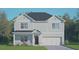 Charming two-story home features a classic design, attached two-car garage, and beautifully maintained landscaping at 177 Gilmer St, Fuquay Varina, NC 27526