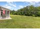 Nice backyard with a concrete patio and green space at 1828 Wellspring Ct, Graham, NC 27253