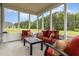 Cozy sunroom with comfortable seating and a view of the backyard at 1828 Wellspring Ct, Graham, NC 27253