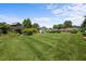 Expansive backyard featuring a lush lawn, mature trees, landscaping, playground, and shed at 2127 Somers Ave, Burlington, NC 27215