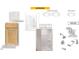 Bathroom selections of cabinets, countertops, faucets, lighting and a fiberglass shower/tub at 223 Norman Ave, Lillington, NC 27546