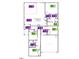 Detailed floor plan illustrating layout and dimensions of rooms including bedrooms, kitchen, and garage at 223 Norman Ave, Lillington, NC 27546