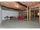 Unfinished basement space offering potential for customization and extra storage at 225 Midenhall Way, Cary, NC 27513