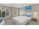 Beautifully decorated bedroom with a comfortable bed, natural light, and modern artwork at 2513 Asher View Ct, Raleigh, NC 27606