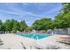 A pristine pool is surrounded by lounge chairs, offering a relaxing oasis at 2513 Asher View Ct, Raleigh, NC 27606