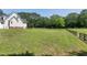 Sprawling backyard with lush greenery and an elegant fence line at 2709 Les Paul Ln, Apex, NC 27539