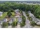 This aerial view showcases a well-maintained neighborhood with tree-lined streets and manicured lawns at , Raleigh, NC 27610