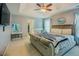 This relaxing primary bedroom offers a place to unwind at 413 Barnard Castle Ct, Rolesville, NC 27571