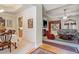 Open-concept living spaces include dining and living room with tray ceiling at 46 Spring Haven Ln, Willow Springs, NC 27592