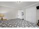Bedroom showcasing a neutral color palette, and a closet with a washer and dryer at 5129 Neighbors Rd, Mebane, NC 27302