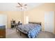 Spacious main bedroom has vaulted ceilings and a large window at 5312 Suntan Lake Dr, Raleigh, NC 27610