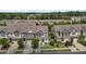 Aerial view of a neighborhood showcasing well-maintained homes, lawns, and streetscapes at 5320 Jessip St, Morrisville, NC 27560