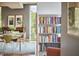 Dining Room with bookshelves and modern decor at 601 W Rosemary St # 416, Chapel Hill, NC 27516