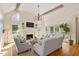 Bright living room with large windows, fireplace, and hardwood floors at 801 Pinehurst Dr, Chapel Hill, NC 27517
