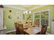 Dining room with decor and furniture, featuring natural light and backyard views at 106 Nations Cove, Louisburg, NC 27549