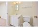 Well-lit bathroom with a modern vanity, white toilet and chrome hardware at 107 Ashley Forest Rd # B, Chapel Hill, NC 27514