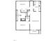 Floor plan featuring a kitchen, living/dining room, patio/deck, and two bedrooms with closets at 107 Ashley Forest Rd # B, Chapel Hill, NC 27514