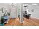 Inviting foyer with hardwood floors, high ceilings and views of the dining room at 107 Regiment Way, Durham, NC 27705
