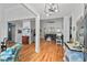 Bright, open living room with hardwood floors, high ceilings, and lots of natural light at 107 Regiment Way, Durham, NC 27705