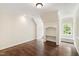 Bonus room with hardwood floors, built-in nook, and a bright window at 131 Lavinia Ln, Chapel Hill, NC 27516