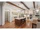Modern kitchen with a large island, stainless steel appliances, and ample cabinetry at 131 Lavinia Ln, Chapel Hill, NC 27516