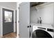 The home features an indoor laundry area with washer and dryer hookups at 1514 W Knox St, Durham, NC 27705