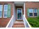 Charming brick home with green shutters and a welcoming front door, offering a blend of classic and inviting curb appeal at 1806 Stroll Cir, Fuquay Varina, NC 27526