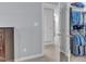 View from the bedroom leading to the closet and hallway at 2125 Oakcrest Ct, Raleigh, NC 27612