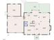 Detailed floor plan showcasing the layout of the home's first floor, including kitchen, dining, and living areas at 2125 Oakcrest Ct, Raleigh, NC 27612