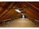 Large unfinished attic space with exposed rafters, offering potential for storage or future expansion at 2202 St Marys St, Raleigh, NC 27608