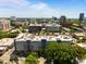 Stunning aerial view highlighting city skyline, buildings, and the surrounding cityscape at 222 Glenwood Ave # 714, Raleigh, NC 27603