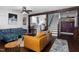 Open-concept living room showing the bright decor and stairs leading to the second floor at 2805 Fayetteville St, Durham, NC 27707
