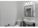 Elegant powder room featuring modern fixtures at 2837 Milano Ave, Apex, NC 27502