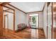 Foyer with hardwood flooring and a red entrance door at 289 Stoneview, Pittsboro, NC 27312