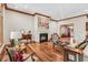 Cozy living room with fireplace and hardwood flooring at 289 Stoneview, Pittsboro, NC 27312