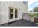 View of the back deck featuring an ivy wall, double doors and home exterior at 309 S Haywood St St, Raleigh, NC 27601