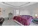 Spacious main bedroom featuring a tray ceiling, neutral walls, and ensuite bath at 3400 Secretariat Way, Raleigh, NC 27614