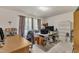 This office provides a spacious workspace, natural light, and ample storage at 3400 Secretariat Way, Raleigh, NC 27614