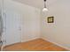 Open dining area with hardwood floors, neutral walls, and white trim throughout at 401 Dyersville Dr, Morrisville, NC 27560