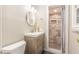 Well lit bathroom with a shower, modern vanity, and stylish fixtures create a spa-like experience at 4030 King Charles Rd, Durham, NC 27707