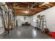 Unfinished basement with exposed ductwork, painted walls, and concrete floors; potential for customization at 4906 Lakemont Dr, Raleigh, NC 27609