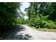 Gravel driveway through lush greenery leading to a secluded property at 5213 Tomahawk Trl, Raleigh, NC 27610